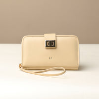 Front view of beige Svana Wallet by Danilos in premium leather