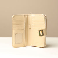 Open view of beige Svana Wallet by Danilos in premium leather