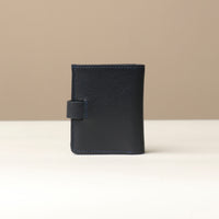 Back view of Blue RFID snap card case