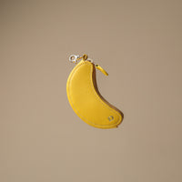 Banana-shaped yellow leather keychain – Danilo’s whimsical luxury charm with handcrafted detailing