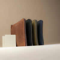 Four Mathias Document Leather executive folder with multi-functional pockets