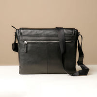 Back View of a Black Hoffman Vintage, premium leather accessory with classic design and refined details for timeless style