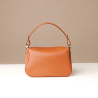 Back view of brown Hold Bag by Danilos in smooth leather