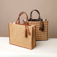 Two Raffia Mercatto tote bag, a lightweight, artisanal woven bag crafted from natural raffia.