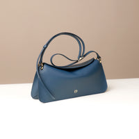Blue Penelope Mini small leather handbag for versatile everyday use