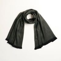 Dark gray scarf on a white background