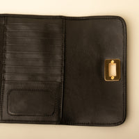 Open view of Sherlyn Wallet tri-fold leather wallet by Danilo’s