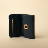 Premium leather wallet with full-length bill compartment