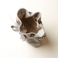 Open with visible interior view of Panna Premium leather Sandy Bag with shoulder strap