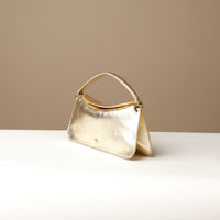 Gold Penelope Mini small leather handbag for versatile everyday use