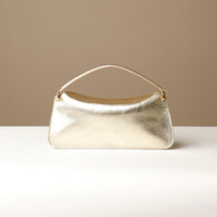 Back view of Gold Penelope Mini small leather handbag for versatile everyday use