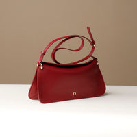 Red Penelope Mini small leather handbag for versatile everyday use