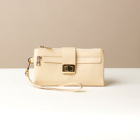 Front view of beige Danilos Catalina Wallet premium leather women’s wallet