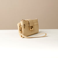 Side view of beige Danilos Catalina Wallet premium leather women’s wallet