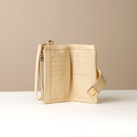 Open view of beige Danilos Catalina Wallet premium leather women’s wallet