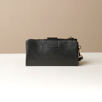 Back view of black Danilos Catalina Wallet premium leather women’s wallet