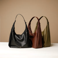 Three Mia Minimale Sr. handcrafted luxury leather hobo bag