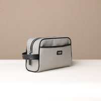 Fabricio leather toiletry bag with roomy interior and organized compartments, perfect for travel or everyday storage of essentials