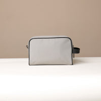 Back View of Fabricio leather toiletry bag with roomy interior and organized compartments — perfect for travel or everyday storage of essentials