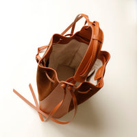 Top view of Suede Tulipa Bag with spacious open interior