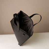 Open view of black Executive Fenix Portfolio by Danilos in premium leather
