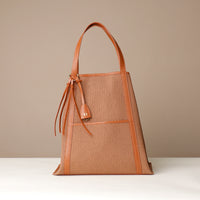 Tosca Isola tote bag in mesh and leather, front view