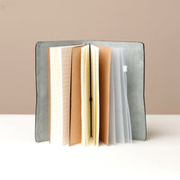 Open View of Terra concept notebook with premium leather cover and refillable pages, perfect for journaling, sketching, travel memories, or creative ideas.