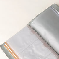 Close Up Open View of Terra concept notebook with premium leather cover and refillable pages, perfect for journaling, sketching, travel memories, or creative ideas.