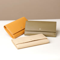 Three Organized leather wallet with water-resistant lining by Danilo’s