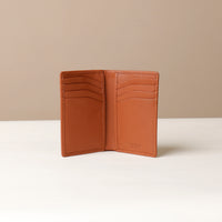 Open Brown Card Wallet Kimberly showing multiple card slots