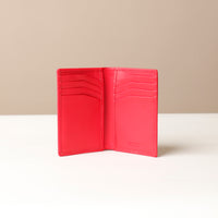 Open Red Card Wallet Kimberly showing multiple card slots