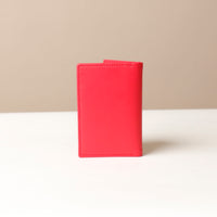 Red Slim leather Card Wallet Kimberly for everyday use