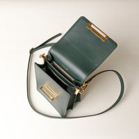 Top view of open Danilos Multi-Smartphone Clariss Bag leather crossbody