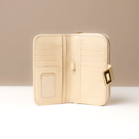 Open view of beige Svana Wallet by Danilos in premium leather