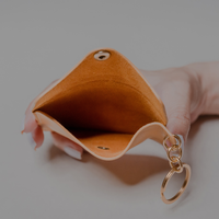Open Mostaza Loop Pouch by Danilos in premium leather with key ring