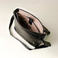 Interior View of a Black Hoffman Vintage, premium leather accessory with classic design and refined details for timeless style