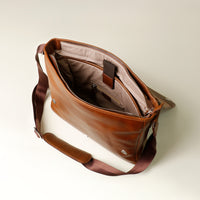 Interior View of a Brown Hoffman Vintage, premium leather accessory with classic design and refined details for timeless style