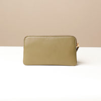 Green Compact Pouch Antonella for essentials with 8 card slots