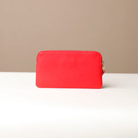 Red Compact Pouch Antonella for essentials with 8 card slots