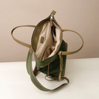 messenger-crossbodybag-ballistic-nylon-leather-details-transiktrek-green-with-olive-with-gold-hardware-open-view