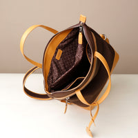 messenger-crossbodybag-ballistic-nylon-leather-details-transiktrek-brown-with-yellow-with-silver-hardware-open-view