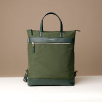 messenger-crossbodybag-ballistic-nylon-leather-details-transiktrek-green-with-gold-hardware-front-view