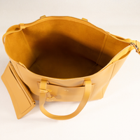 Emma Bag in Mostaza, top view showing interior