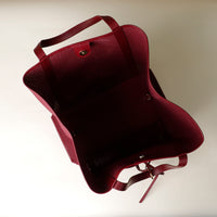 Close-up of edge stitching on Isola tote bag