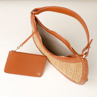 Interior view of Luna Palmera tote bag with pouch