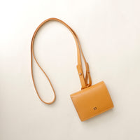Leather texture close-up on Olivia wallet crossbody